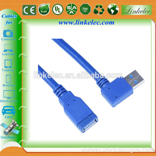 High quality high speed usb left angle AM to AF cable usb 3.0 cable